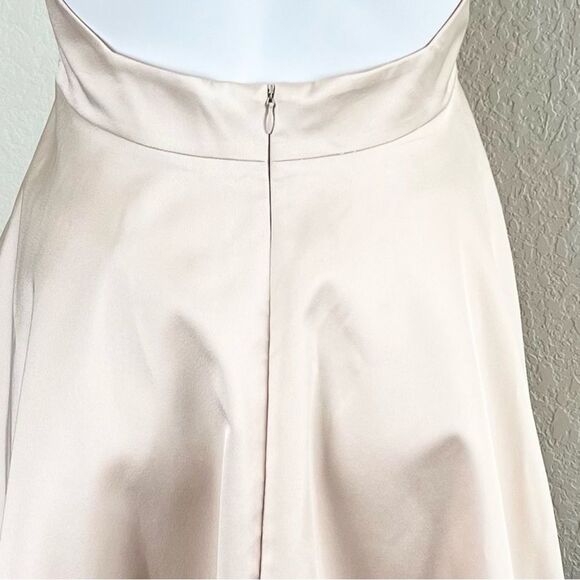 Cameo Halter/Bareback Satin Mini Dress - Picture 6 of 12